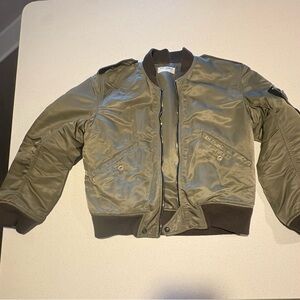 Women's Olive Bomber Jacket